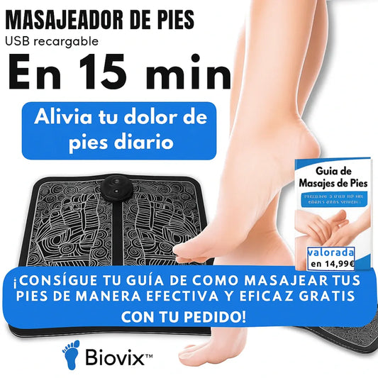 Masajeador de Pies Eléctrico BIOVIX® + Guia De Masaje de Pies.